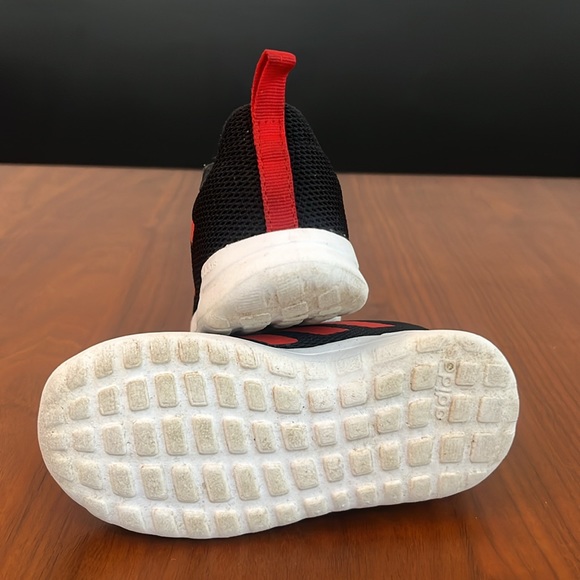 Adidas Lite Racer Boys Size 6, Black and Red, Running Shoes Sneakers - Picture 8 of 9